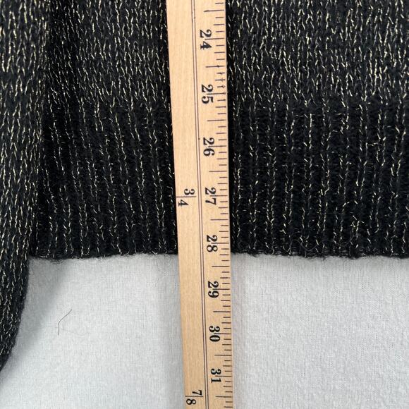 CAROLINE CONSTAS Jasper Sweater Womens Large Black Gold Cowl Neck Long Sleeve - Picture 14 of 14